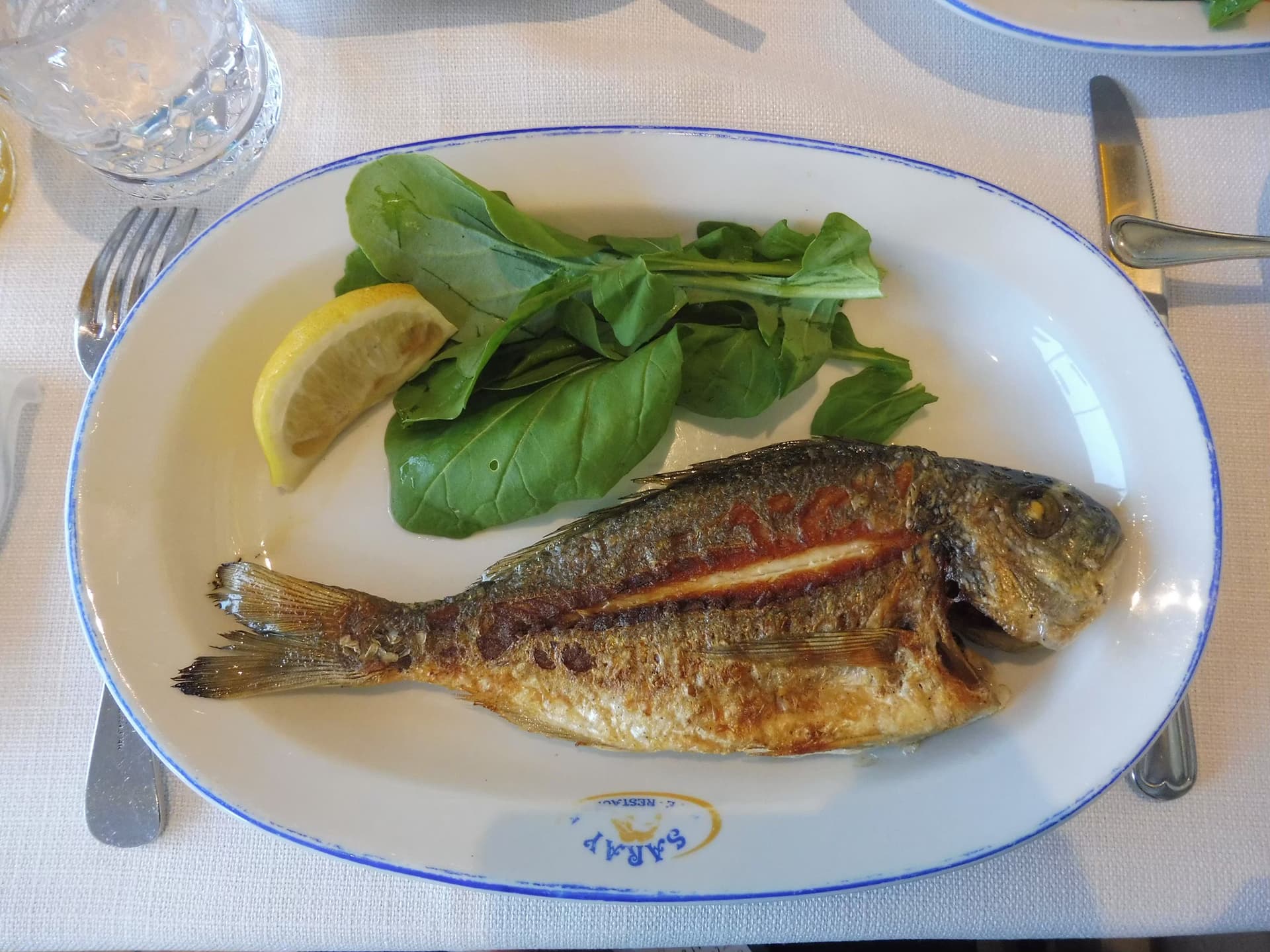 最後の夕食はお魚でした。